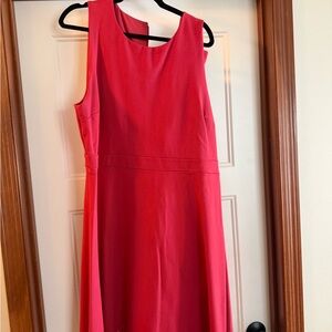LOFT Bold Red Midi Dress